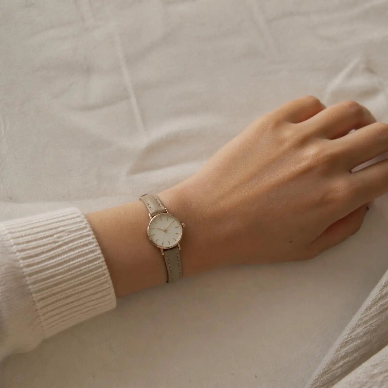 Small watch worn on a petite wrist showing natural fit